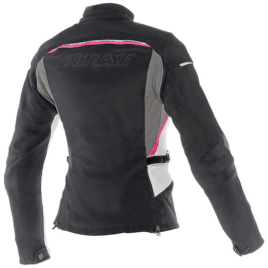 Motorcycle Jacket Fabric Arya Dainese D-Dry Lady Vaporous Gray Fuchsia