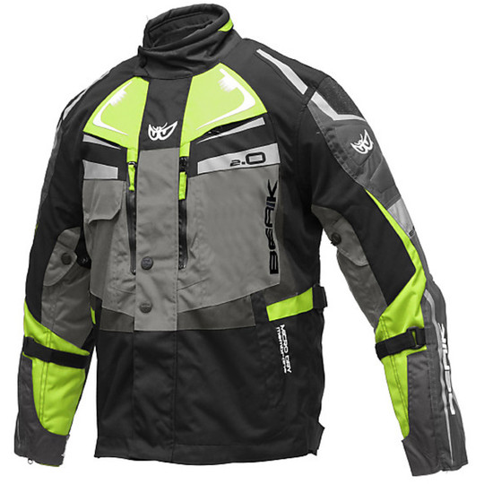 Motorcycle Jacket Fabric Berik 2.0 Model 3090 Triple layer Long Trip Black Grey 4 Seasons News 2015