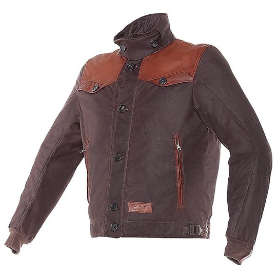 Motorcycle Jacket Fabric Dainese Powel Dark Brown