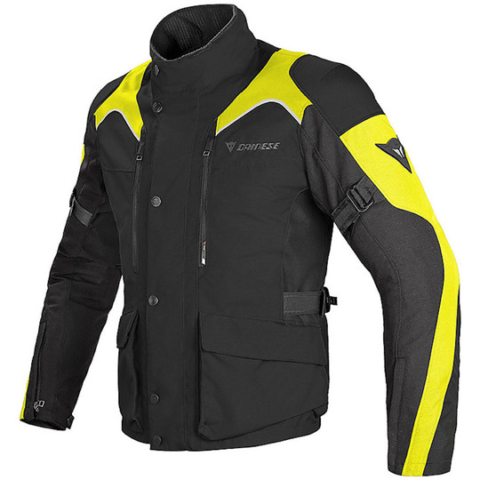 Motorcycle Jacket Fabric G.Tempest Dainese D-Dry Black Yellow Fluo