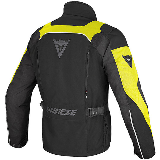 Motorcycle Jacket Fabric G.Tempest Dainese D-Dry Black Yellow Fluo