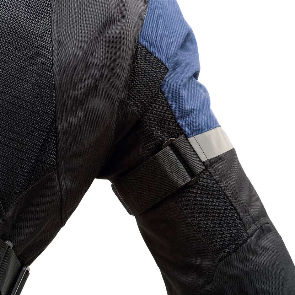Motorcycle Jacket Fabric T-ur TRANSFER Black Blue