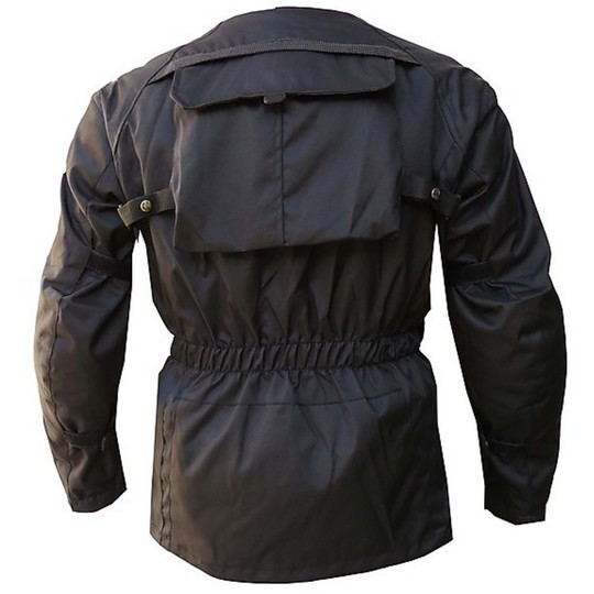 Motorcycle Jacket Fabric Technician Judges Desert WP Waterproof Black with Pouch
