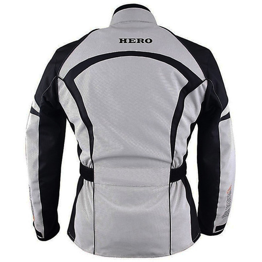 Motorcycle Jacket Female Hero in Fabric Technician 4 Seasons 1006 chikni Silver/Black