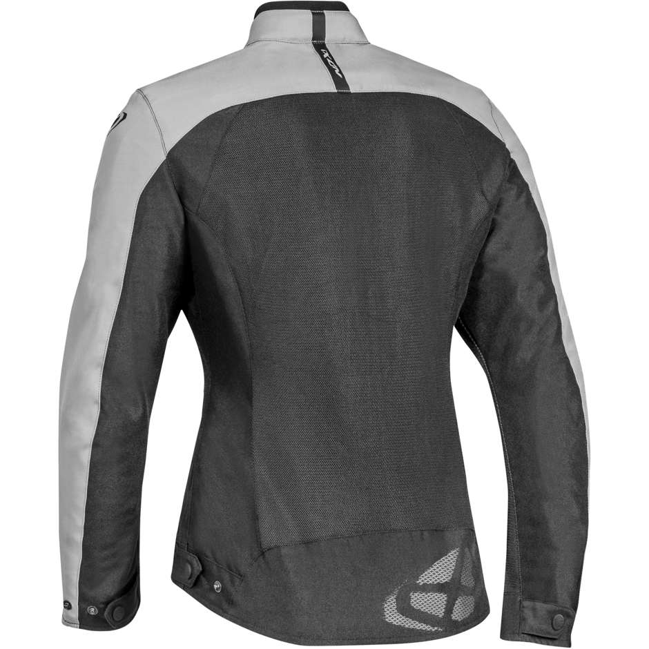 Motorcycle Jacket for Woman in Perforated Fabric Ixon ORION LADY Black Gray