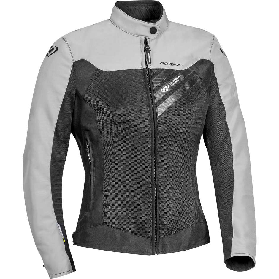 Motorcycle Jacket for Woman in Perforated Fabric Ixon ORION LADY Black Gray