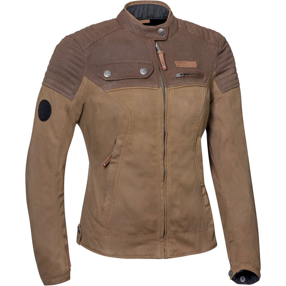 Motorcycle Jacket for Women in Ixon Fabric BOROUGH LADY Brown