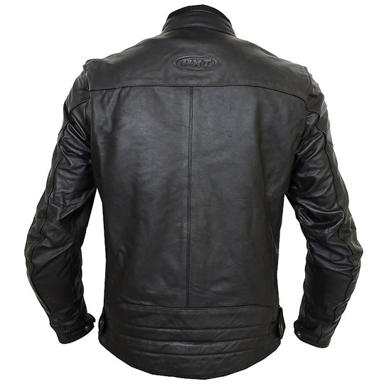 Motorcycle Jacket in 100% Soft Genuine Leather PXT Hunter Total Black