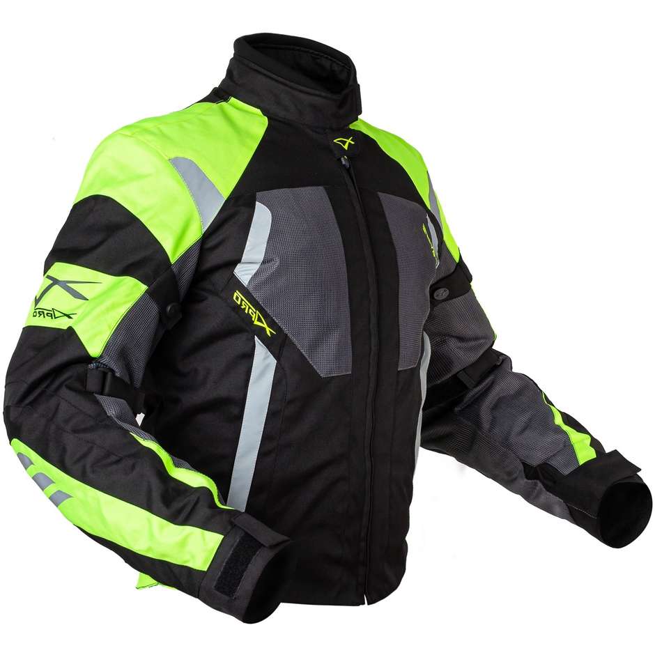 Motorcycle Jacket in A-Pro Summer Perforated Scirocco Fabric with Removable Black Yellow Menbrana