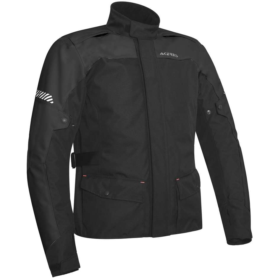 Motorcycle Jacket in Acerbis Discovery Forest CE Black Fabric