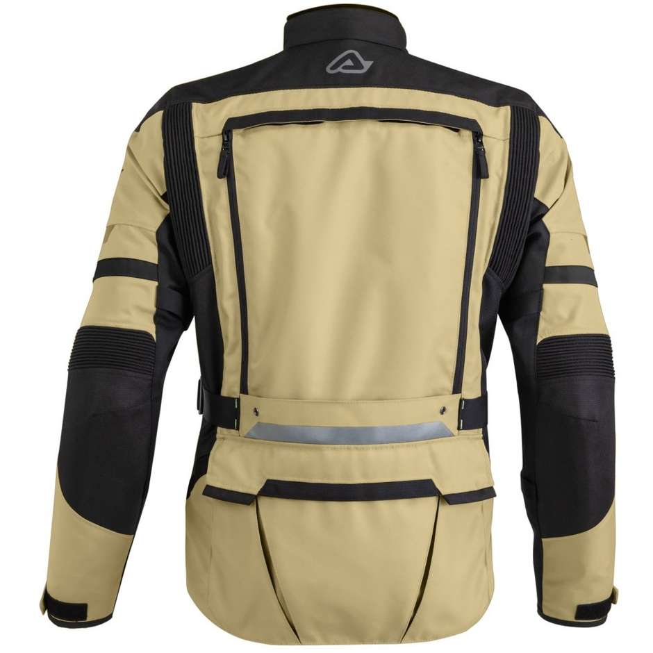 Motorcycle Jacket in Acerbis X-Tour Beige Fabric Touring