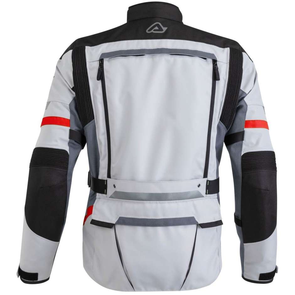 Motorcycle Jacket in Acerbis X-Tour Light Gray Fabric Touring