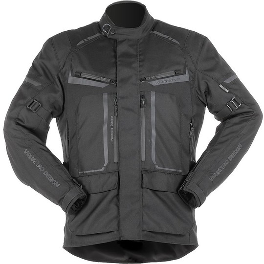 Motorcycle Jacket In All Season Touring Fabric Waterproof VQuattro X-TRACK Black