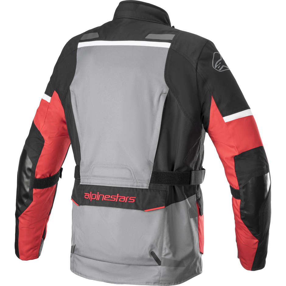 Motorcycle Jacket In Alpinestars ANDES v3 Drystar Dark Gray Red Fabric