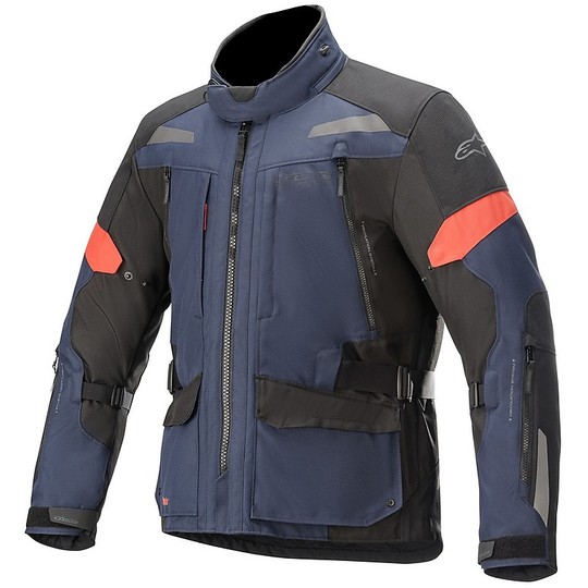Motorcycle Jacket in Alpinestars Fabric VALPARAISO v3 Drystar Dark Blue Black