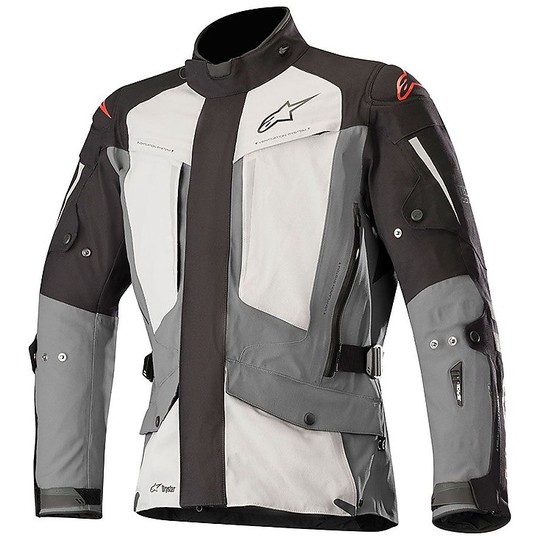 Motorcycle jacket In Alpinestars fabric YAGURA DryStar Tech-Air Compatible Black Gray