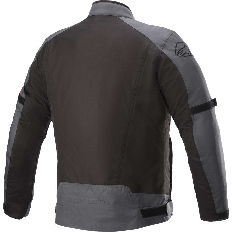 Motorcycle Jacket In Alpinestars HEADLANDS Drystar Black Asphalt Fabric