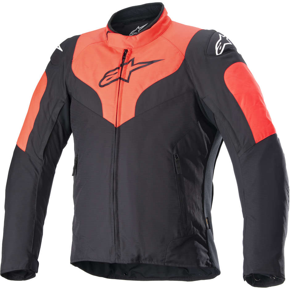 Motorcycle Jacket in Alpinestars RX-3 Waterproof Black Red Fabric
