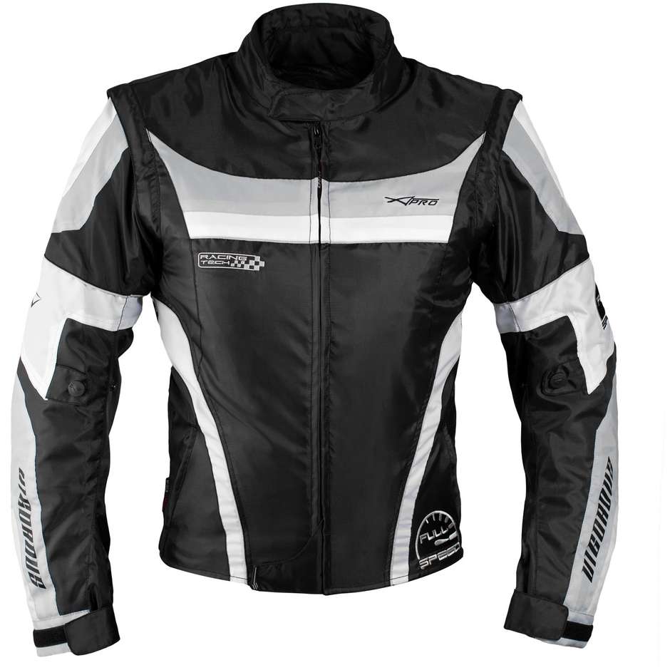 Motorcycle Jacket in American-Pro VIGOROUS Certified Black Gray Fabric