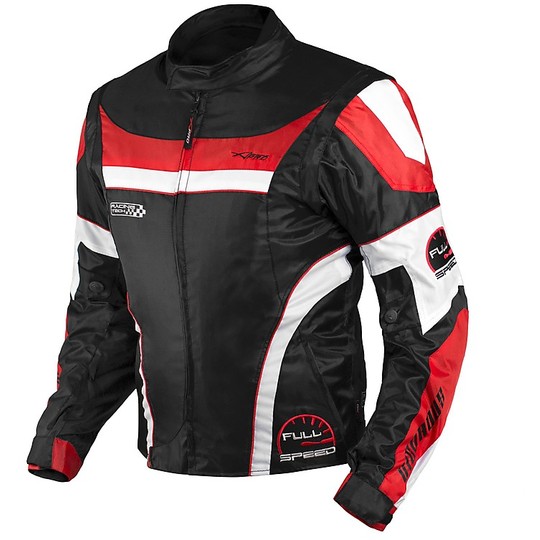 Motorcycle Jacket in American-Pro VIGOROUS Certified Black Red Fabric