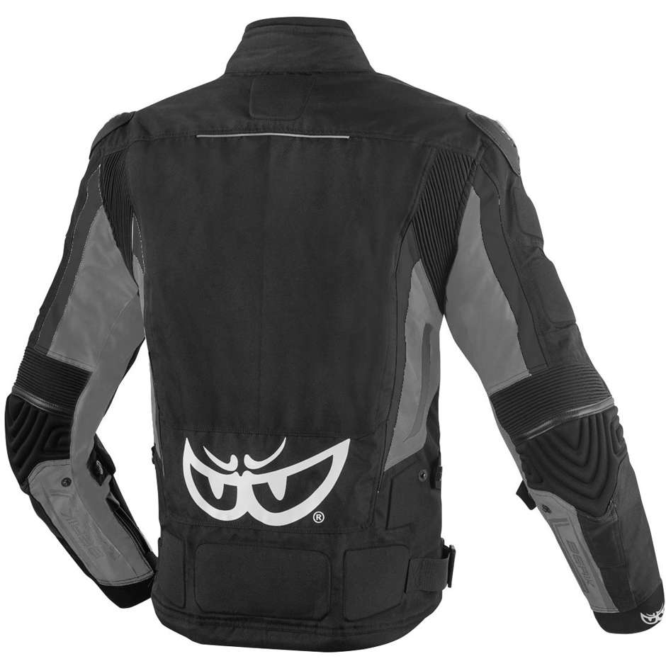 Motorcycle Jacket in Berik 2.0 Technical Fabric NJ-193323b Sport WP Black Gray