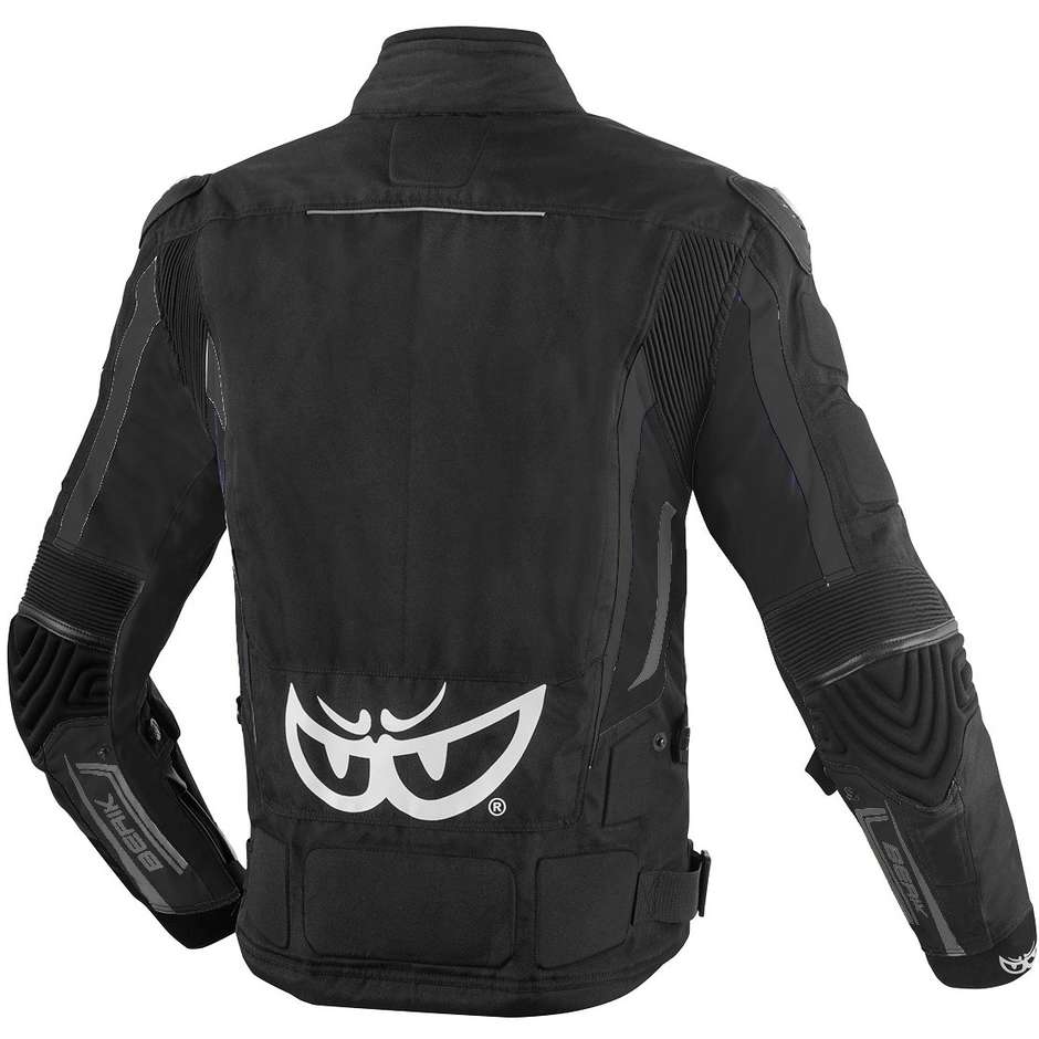 Motorcycle Jacket in Berik 2.0 Technical Fabric NJ-193323b Sport WP Black