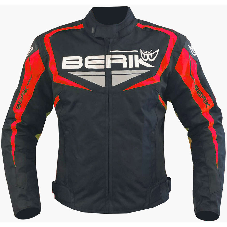 Motorcycle Jacket in Berik 2.0 Technical Fabric NJ-203302 WP Supersonik Red Black