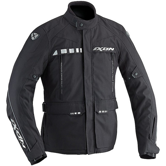 Motorcycle Jacket in Black Fabric Ixon CORSICA