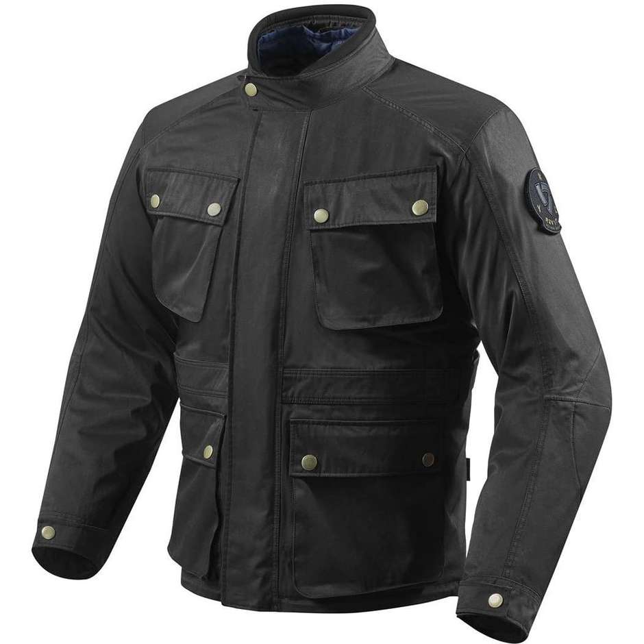 Motorcycle Jacket In Black fabric Rev'it Newton