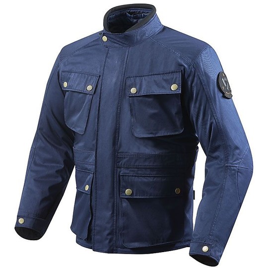 Motorcycle Jacket In Blue fabric Rev'it Newton