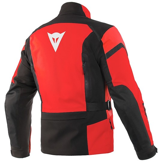 Motorcycle Jacket In Dainese Fabric TONALE D-DRY Red Black