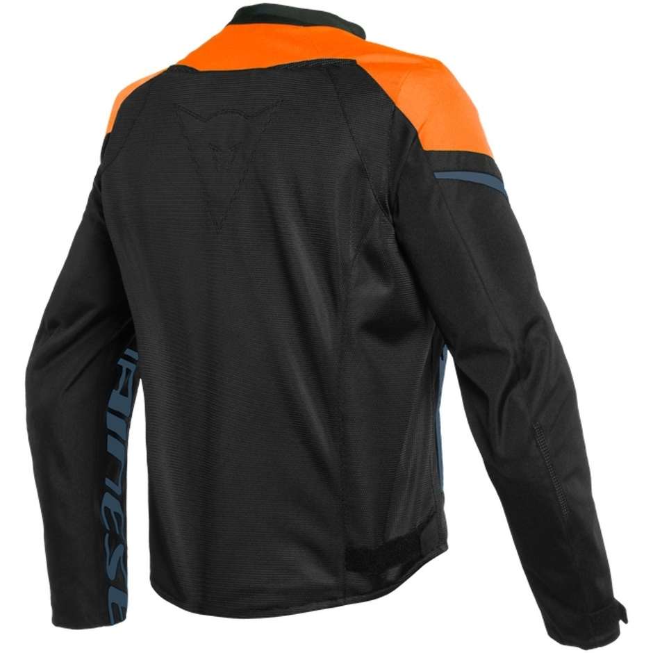Motorcycle Jacket In Dainese Perforated Fabric BORA AIR TEX Black Iris Orange