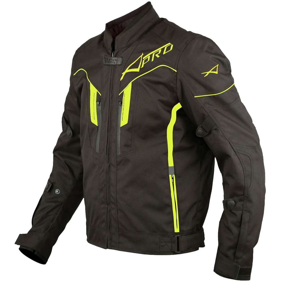 Motorcycle Jacket In Fabric A-Pro Sport BOOSTER Black Yellow For Sale ...