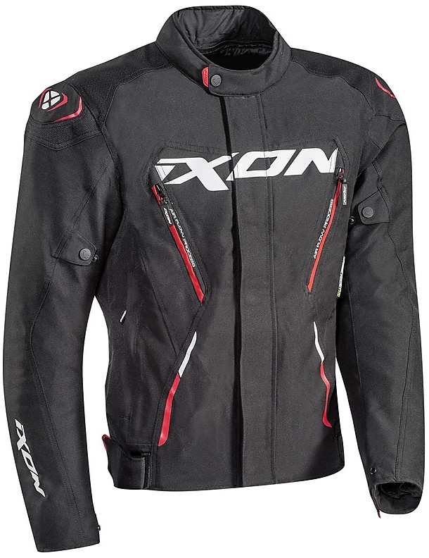 Motorcycle Jacket In Fabric Ixon Mistral Model Black Red For Sale ...
