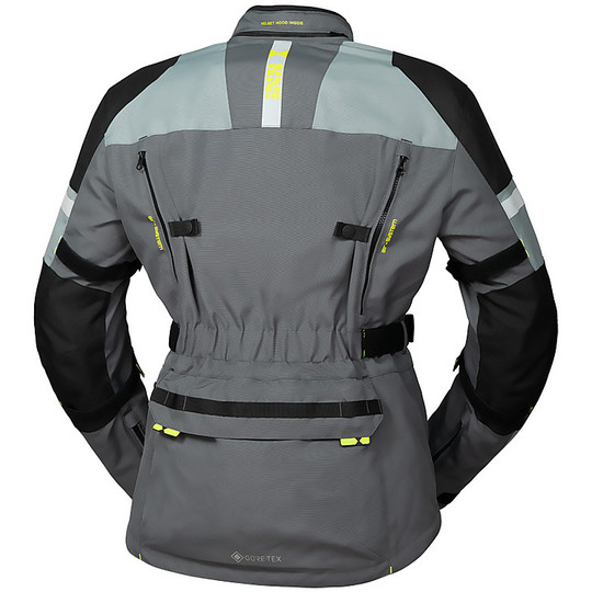 Motorcycle Jacket in Fabric with Gore-Tex Adventure Membrane 2-1 Ixs TOUR ADVENTURE GTX Black Gray