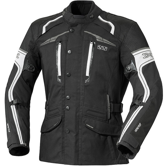 Motorcycle Jacket In Gore-Tex 4 Seasons IXS Montgomery Black White