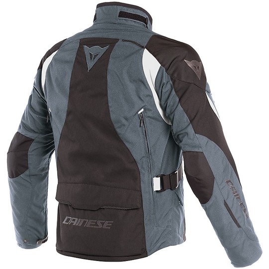 Motorcycle Jacket In GORE-TEX Fabric Dainese DOLOMITI GORE-TEX Ebony Black Gray