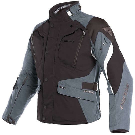 Motorcycle Jacket In GORE-TEX Fabric Dainese DOLOMITI GORE-TEX Ebony Black Gray
