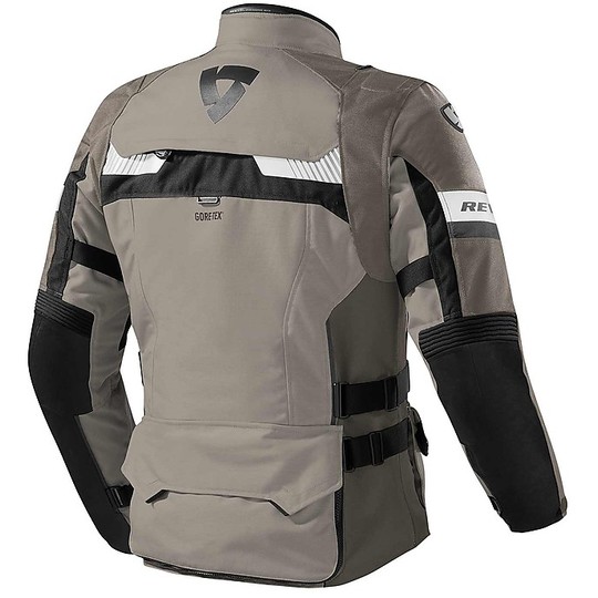 Motorcycle Jacket In Gore-Tex Fabric Rev'it DEFENDER Pro GTX Sand Black