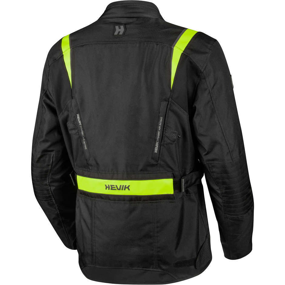 Motorcycle Jacket In Hevik Touring STELVIO LIMITED Triple Layer Black Fabric