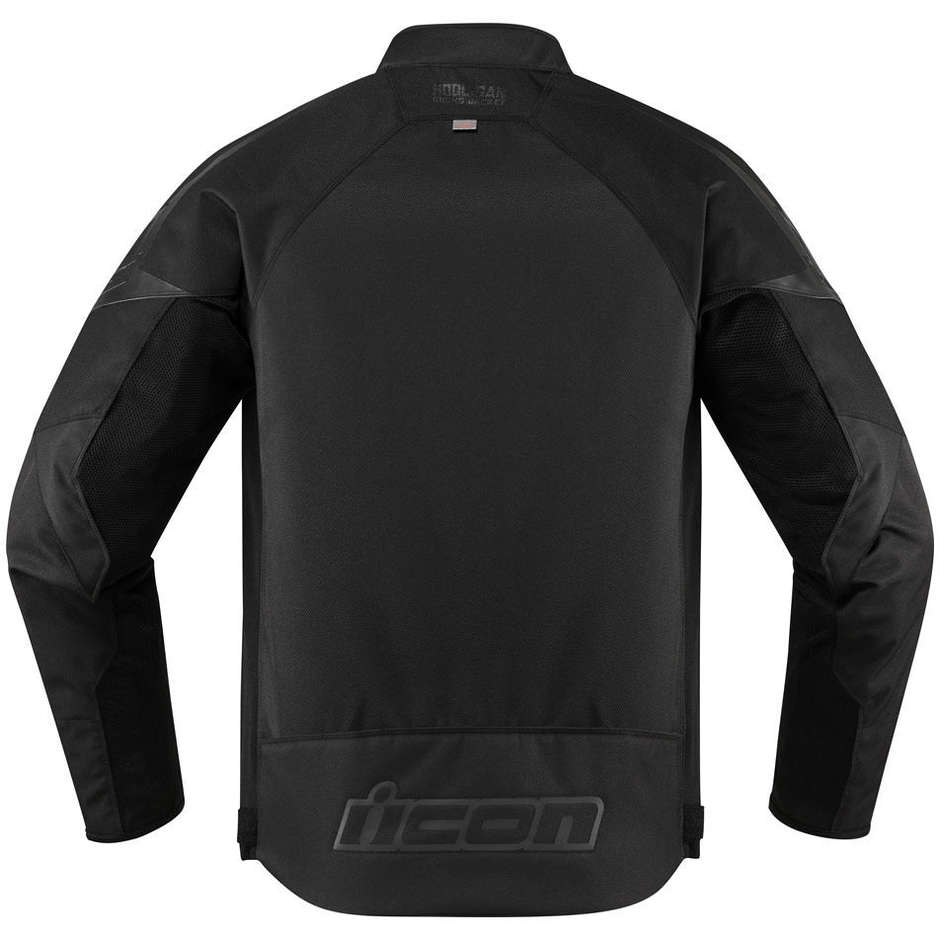 Motorcycle Jacket in Icon HOOLIGAN Black Fabric