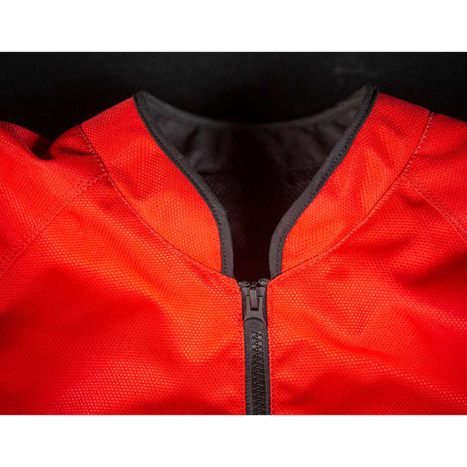 Motorcycle Jacket in Icon HOOLIGAN Red Fabric