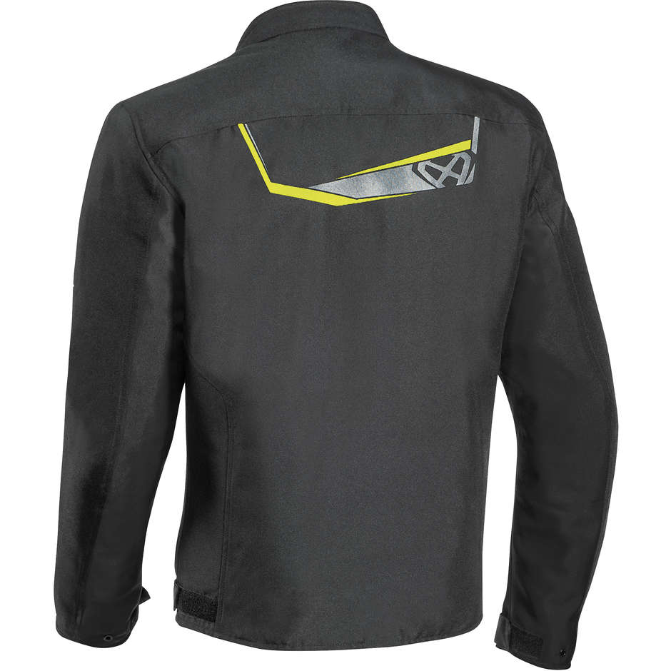 Motorcycle Jacket In Ixon Fabric CHALLENGE Black Gray Vivid Yellow