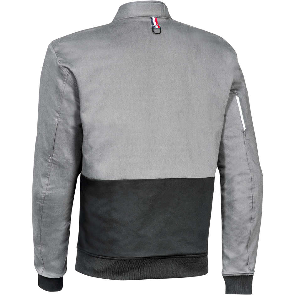 Motorcycle Jacket in Ixon FULHAM Gray Black Fabric