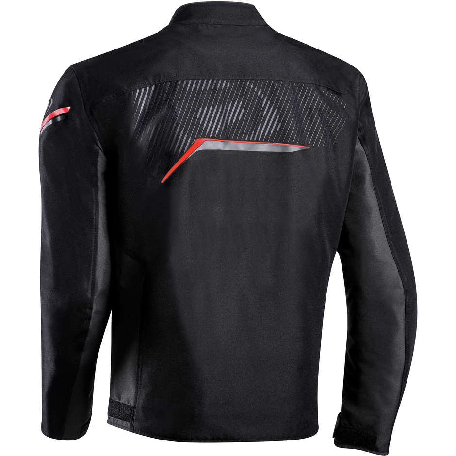 Motorcycle Jacket In Ixon SLASH Black Gray Red Fabric