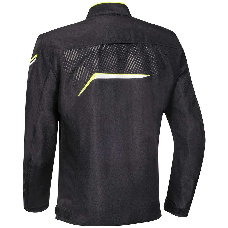 Motorcycle Jacket in Ixon SLASH LIGHT Black Yellow Fluo Fabric