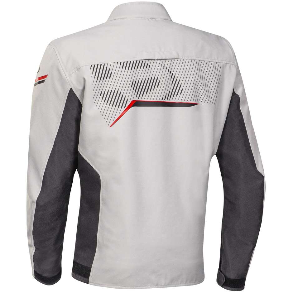 Motorcycle Jacket in Ixon SLASH LIGHT Fabric Anthracite Gray Red