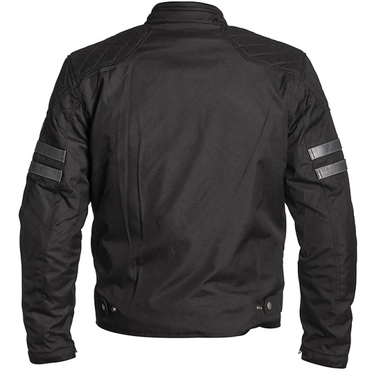Motorcycle Jacket in Nylon Helstons Fabric Model Black Jersey