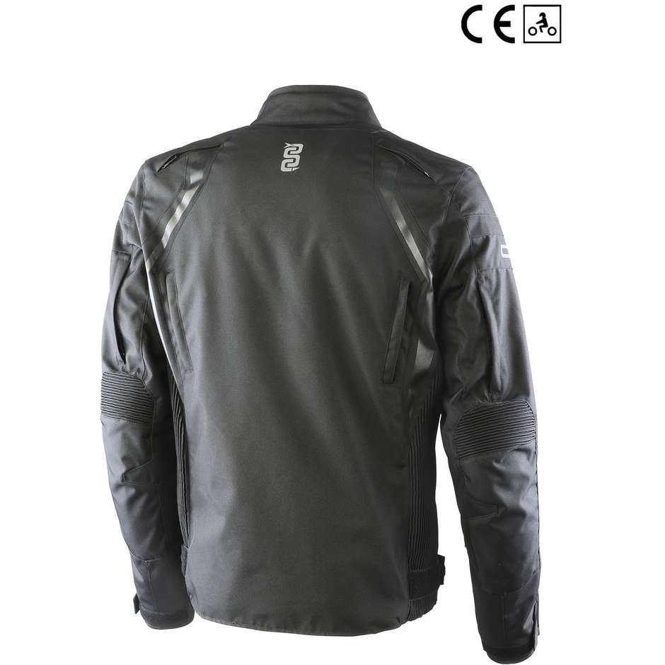 Motorcycle Jacket In Oj Fabric Atmosphere J218 ATTITUDE Black