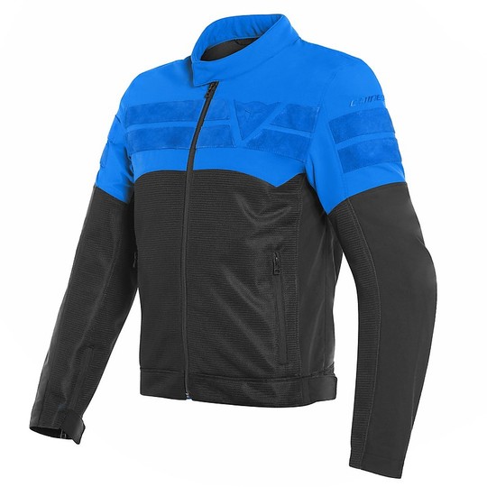 Motorcycle Jacket In Perforated Fabric Dainese AIR-TRACK TEX Black Blue